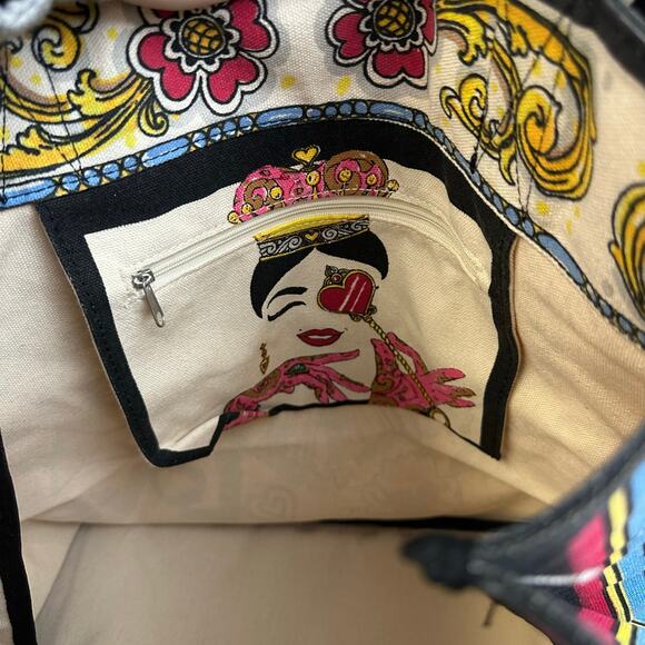 Brighton Queen Of Love Canvas Tote MSRP $125 NEW Artist Tom Clancy - Picture 6 of 9